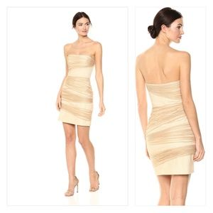 HALSTON HERITAGE Metallic Mini Dress